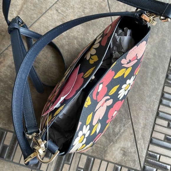 Kate Spade Darcy Small Bucket Bag Road Trip Floral Blue Multi - Picture 5 of 16